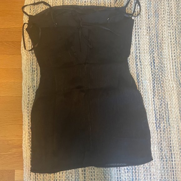 Black Superdown Dress Size M - Picture 2 of 2